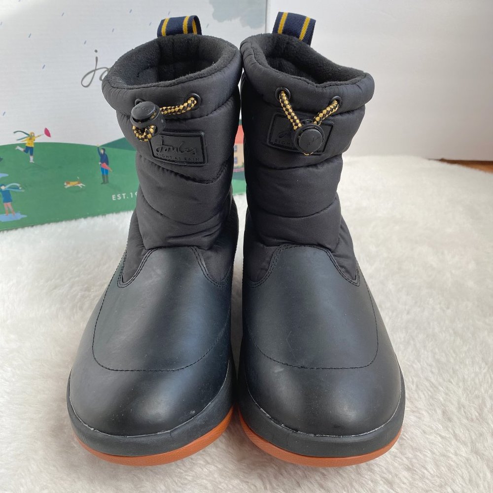 Joules Coniston Women's Rain/Winter Waterproof Boots, Black, Size 8 - Picture 3 of 11